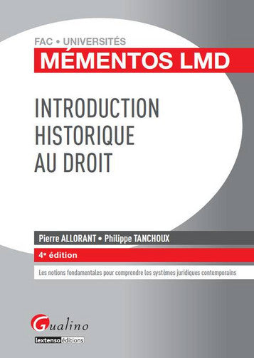 Product Image: Introduction historique au droit
