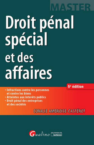 Droit pénal spécial et des affaires book
