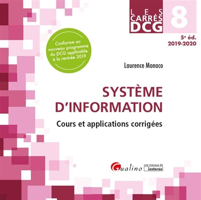 Product Image: Système d'information : cours et applications corrigées : DCG 8, 2019-2020