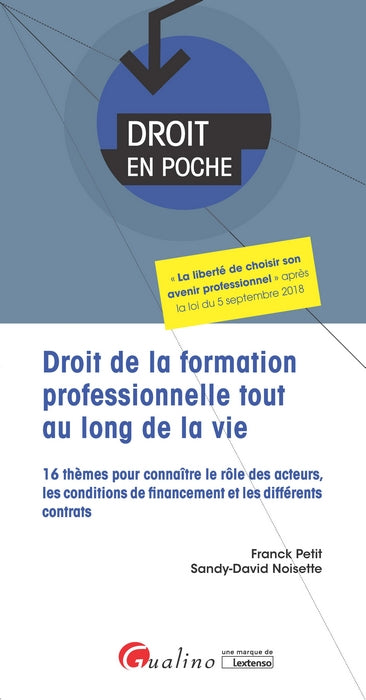 Droit de la formation professionnelle tout au long de la vie : 16 thèmes pour connaître le rôle des acteurs, les conditions de financement et les différents contrats Law