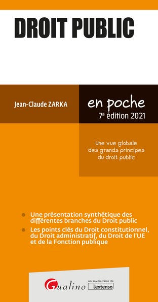 Droit public 2021 : une vue globale des grands principes du droit public book