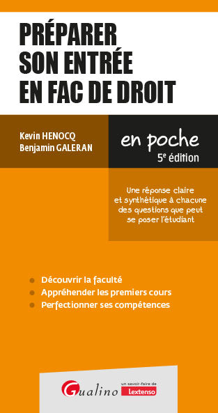 Préparer son entrée en fac de droit : une réponse claire et synthétique aux questions que peut se poser l'étudiant book