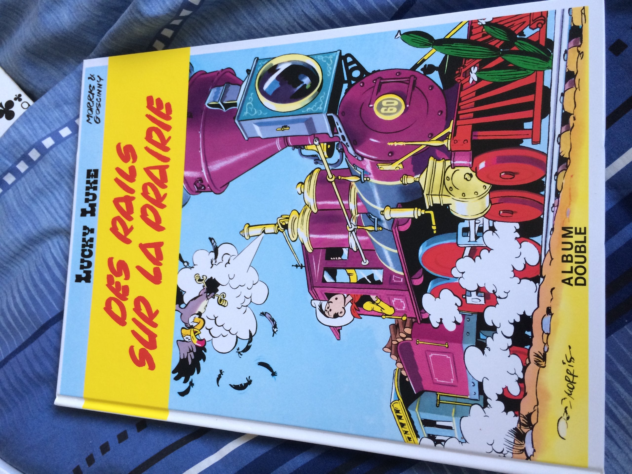 Lucky Luke album double des rails sur la prairie/alerte aux pieds-bleus book