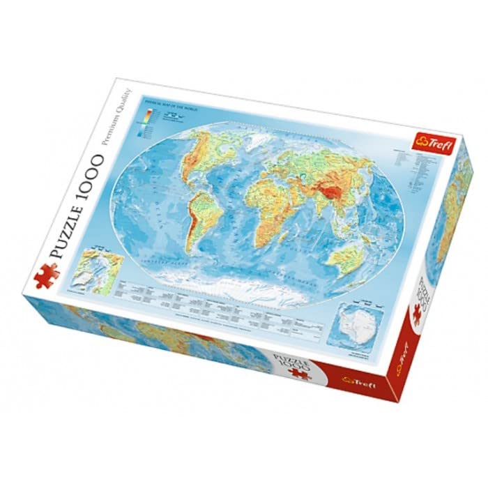 Puzzle Physical Map of the World - 1000 pièces TREFL en anglais book