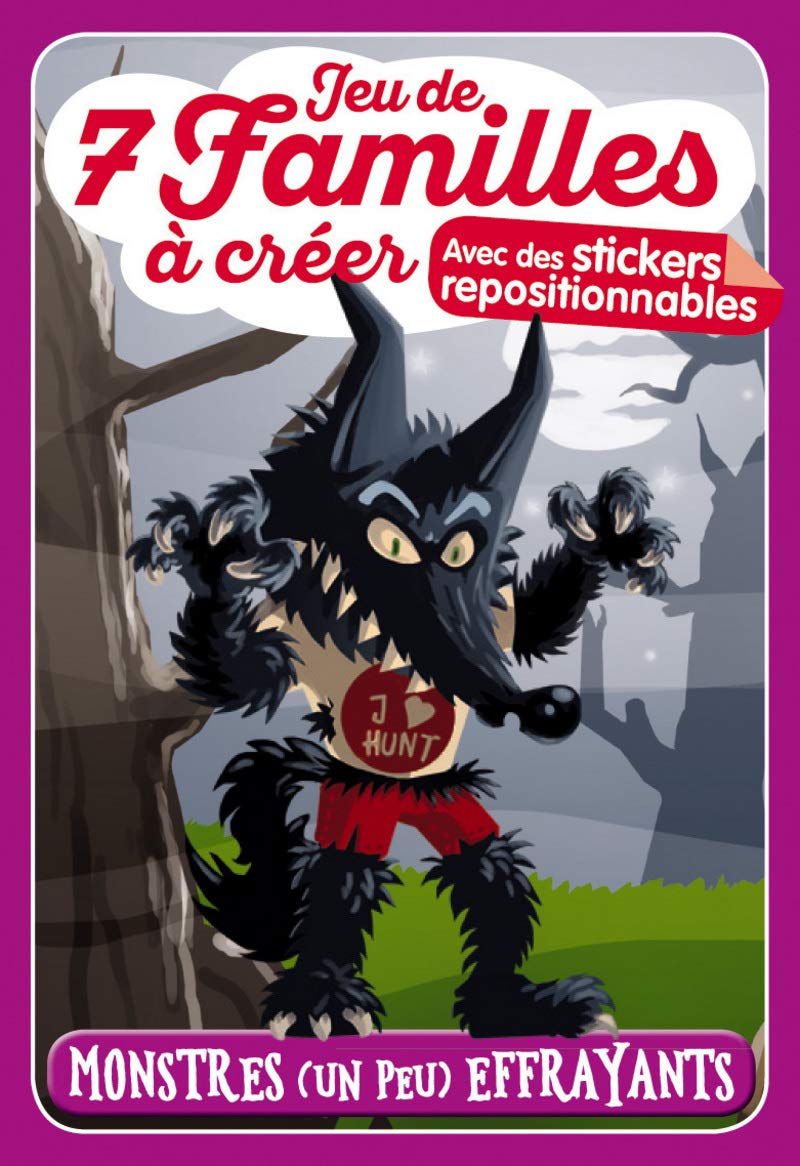 Jeu de 7 familles à créer - Monstres (un peu) effrayants - avec stickers book