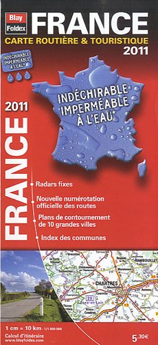 2011 France Carte Routière et Touristique indéchirable book