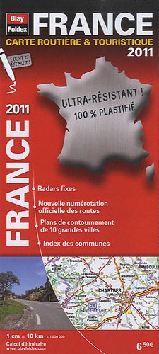 2011 France Carte Routière et Touristique plastifiée Maps & Plans