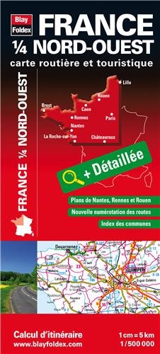 France 1/4 nord-ouest - Carte routière et touristique (échelle : 1/500 000) book