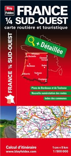 France 1/4 sud-ouest - Carte routière et touristique (échelle : 1/500 000) Maps & Plans