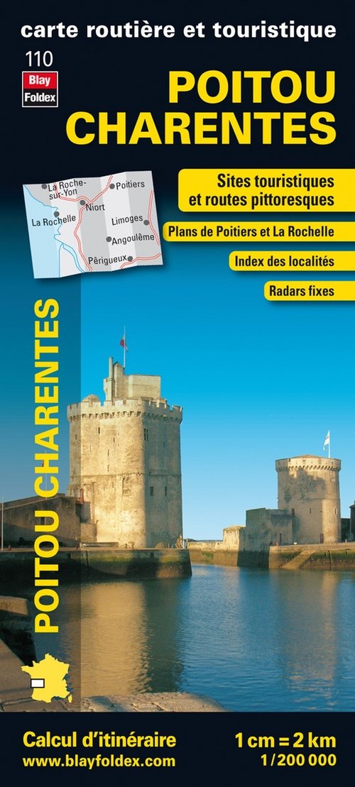 Poitou Charentes, carte régionale, routière et touristique Maps & Plans