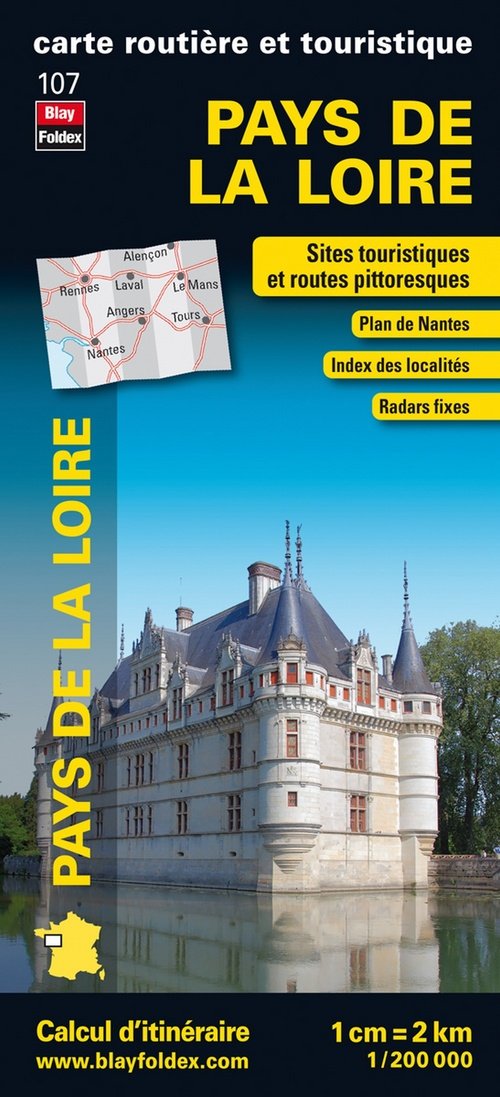 Pays de la Loire, carte régionale, routière et touristique Maps & Plans