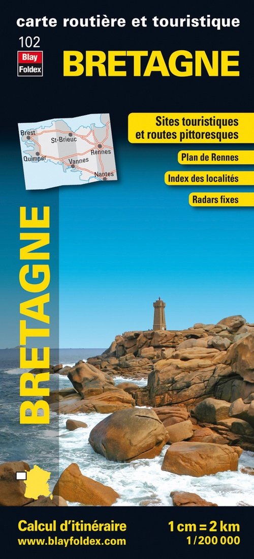 Bretagne, carte régionale, routière et touristique Maps & Plans