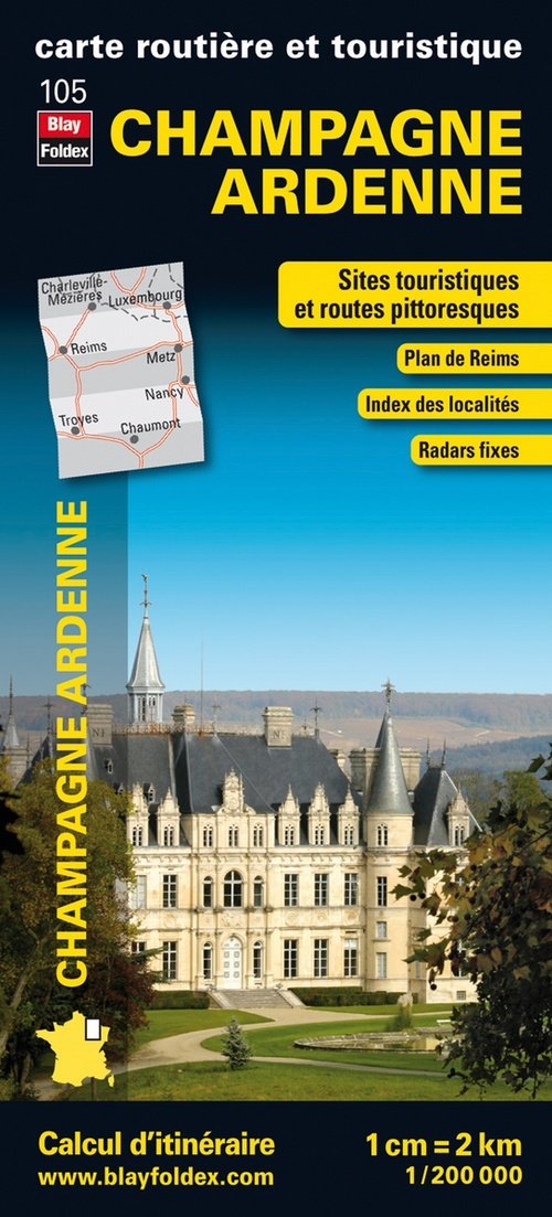 Champagne Ardenne, carte régionale, routière et touristique Maps & Plans