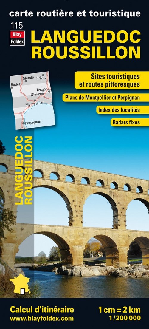Languedoc Roussillon, carte régionale, routière et touristique Maps & Plans