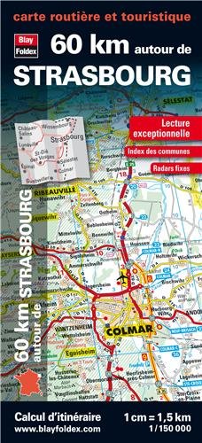60 km autour de Strasbourg, carte routière et touristique book