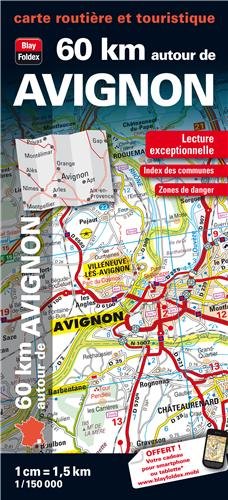 60km Autour d'Avignon Carte Routière Touristique - Echelle : 1/150 000 book