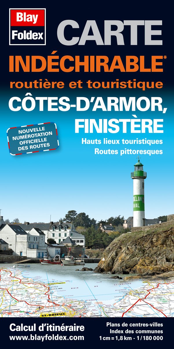 Côtes-d'Armor (22), Finistère (29) - Carte départementale, routière et touristique (échelle : 1/180 000) book