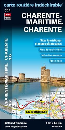 Charente-Maritime (17), Charente (16) - Carte départementale routière et touristique (échelle 1/180 000) book