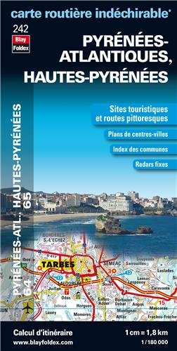 Pyrénées-Atlantiques (64), Hautes-Pyrénées (65) - Carte départementale, routière et touristique (échelle : 1/180 000) book