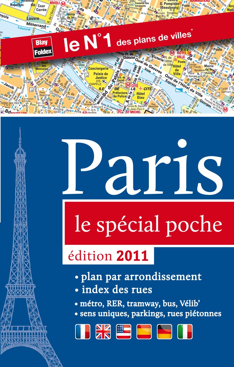 Plan de Paris, le spécial poche - édition 2011 (métro, RER, tramway, stations Vélib', index des rues, sens uniques, parkings) Books