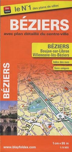 Plan de Béziers avec les communes de Boujan-sur-Libron et de Villeneuve-lès-Béziers Maps & Plans