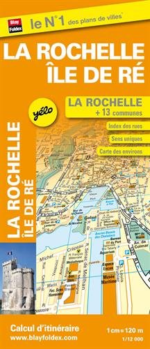 Plan de ville de La Rochelle - Ile de Ré - Echelle : 1/12 000, avec index - Localisation des stations Yélo book