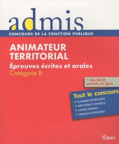 Concours Animateur territorial - Ecrit et oral - Catégorie B - Admis - Tout le concours book