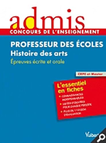 Professeur des écoles - Histoire des arts: Epreuves écrite et orale Books