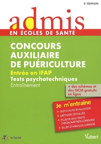 Concours auxiliaire de puériculture: Entrée en IFAP, Tests psychotechniques, Entraînement book