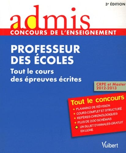 Professeur des écoles: Tout le cours des épreuves écrites Books
