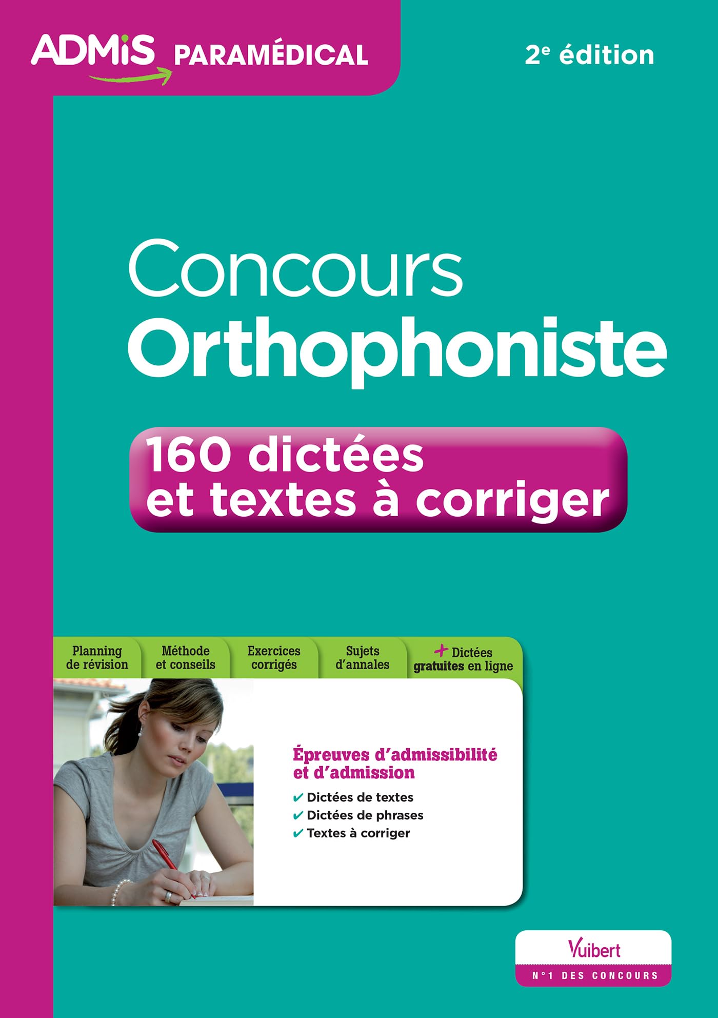 Concours Orthophoniste - 160 dictées et textes à corriger - Entraînement book