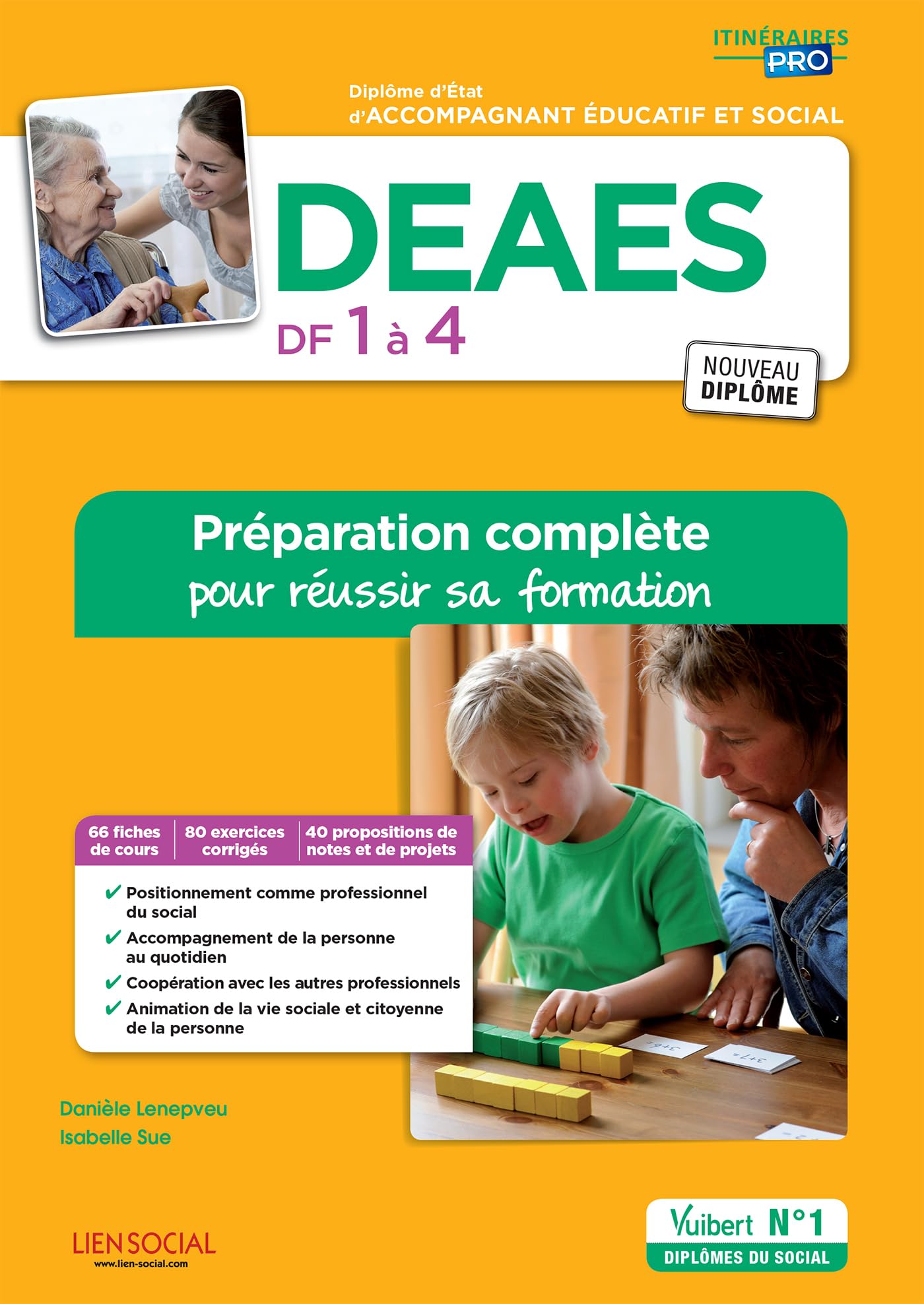 DEAES - Domaines de formation 1 à 4 - Préparation complète pour réussir sa formation - Diplôme d'État d'Accompagnant éducatif et social Collection book
