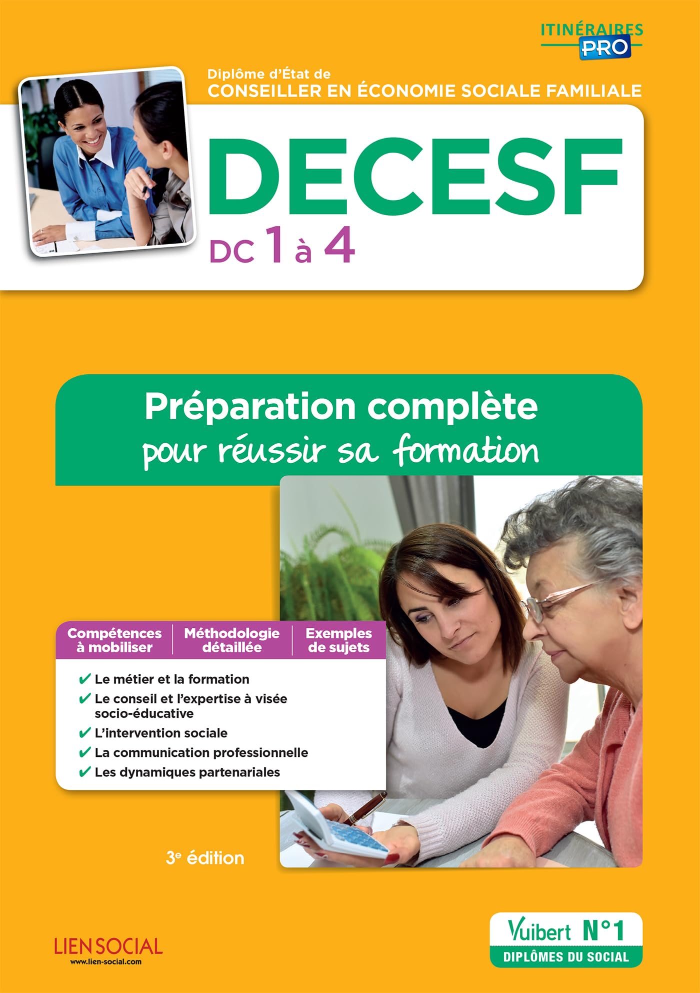 DECESF - Domaines de compétences 1 à 4 - Préparation complète pour réussir sa formation book
