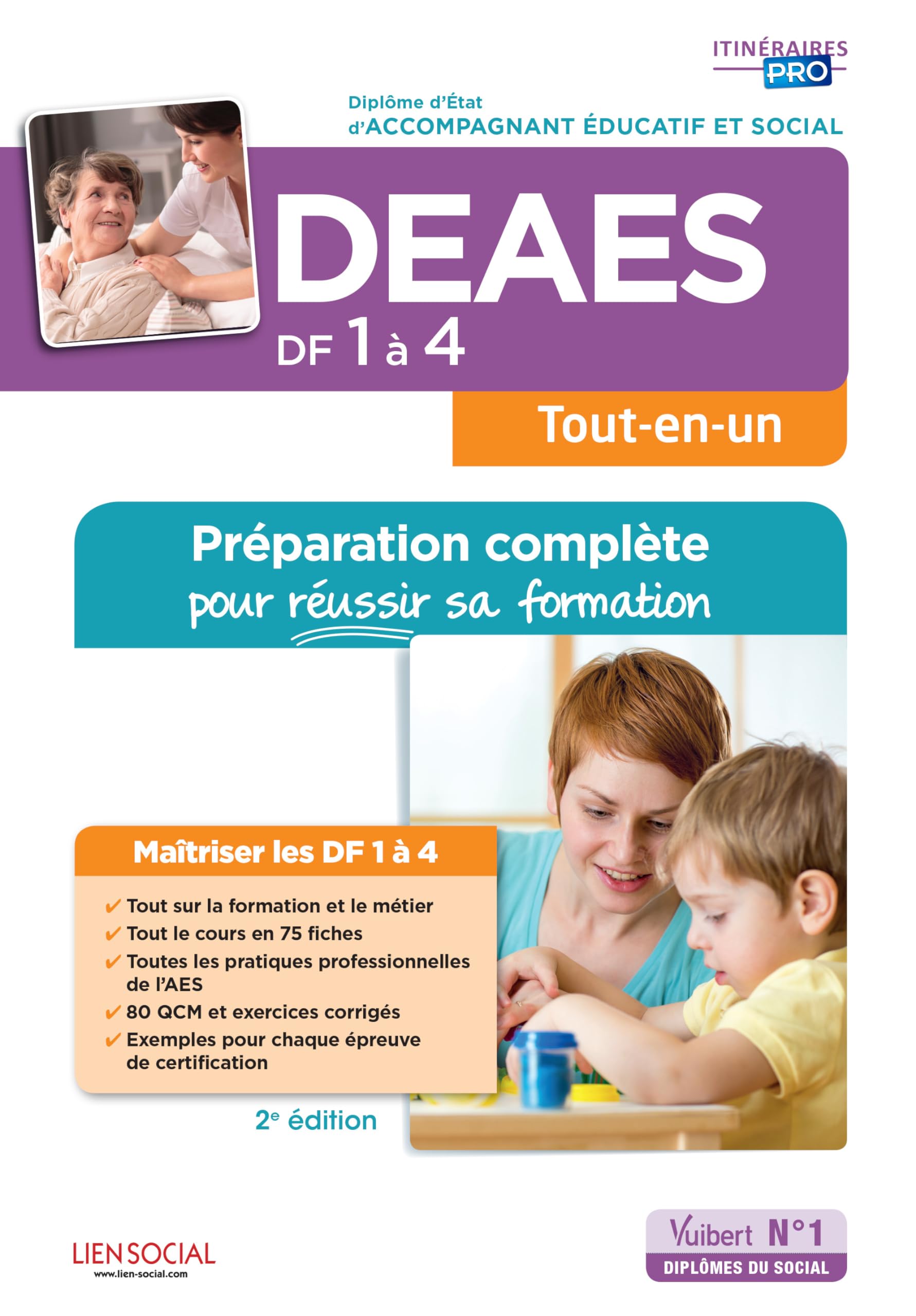 DEAES - Domaines de formation 1 à 4 - Préparation complète pour réussir sa formation: Diplôme d'État d'Accompagnant éducatif et social book