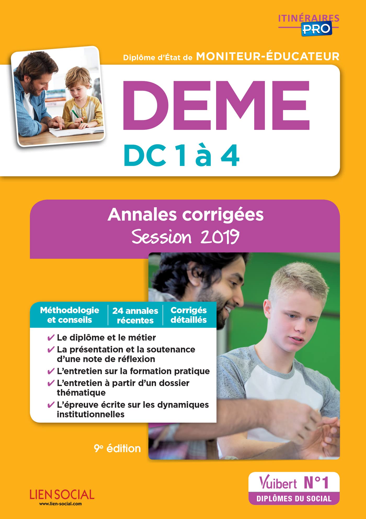 DEME - Épreuves de certification DC 1 à 4 - Annales corrigées: Diplôme d'État de Moniteur-éducateur - Session 2019 Books