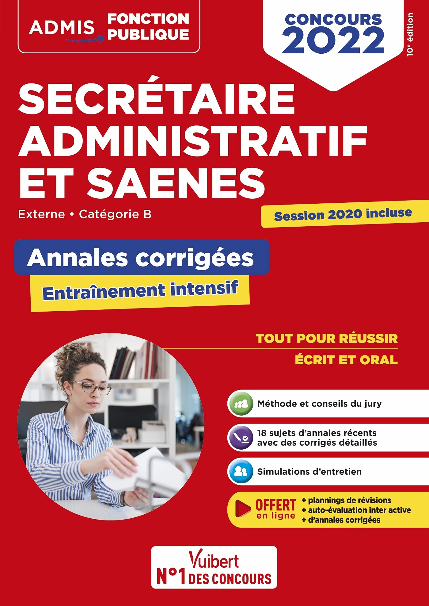 Concours SA et SAENES - Annales corrigées - Catégorie B - Admis: Externe - Concours 2022 book