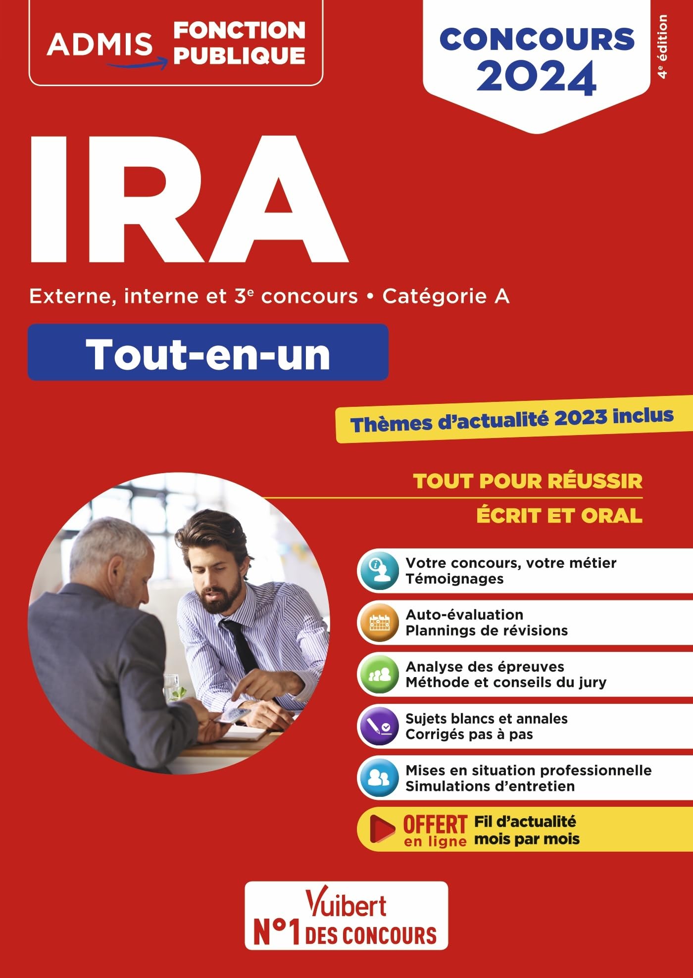 Concours d'accès aux IRA - Catégorie A - Méthode et entraînement: Instituts régionaux d'administration - Externe, interne et 3e concours - Concours 2024 book