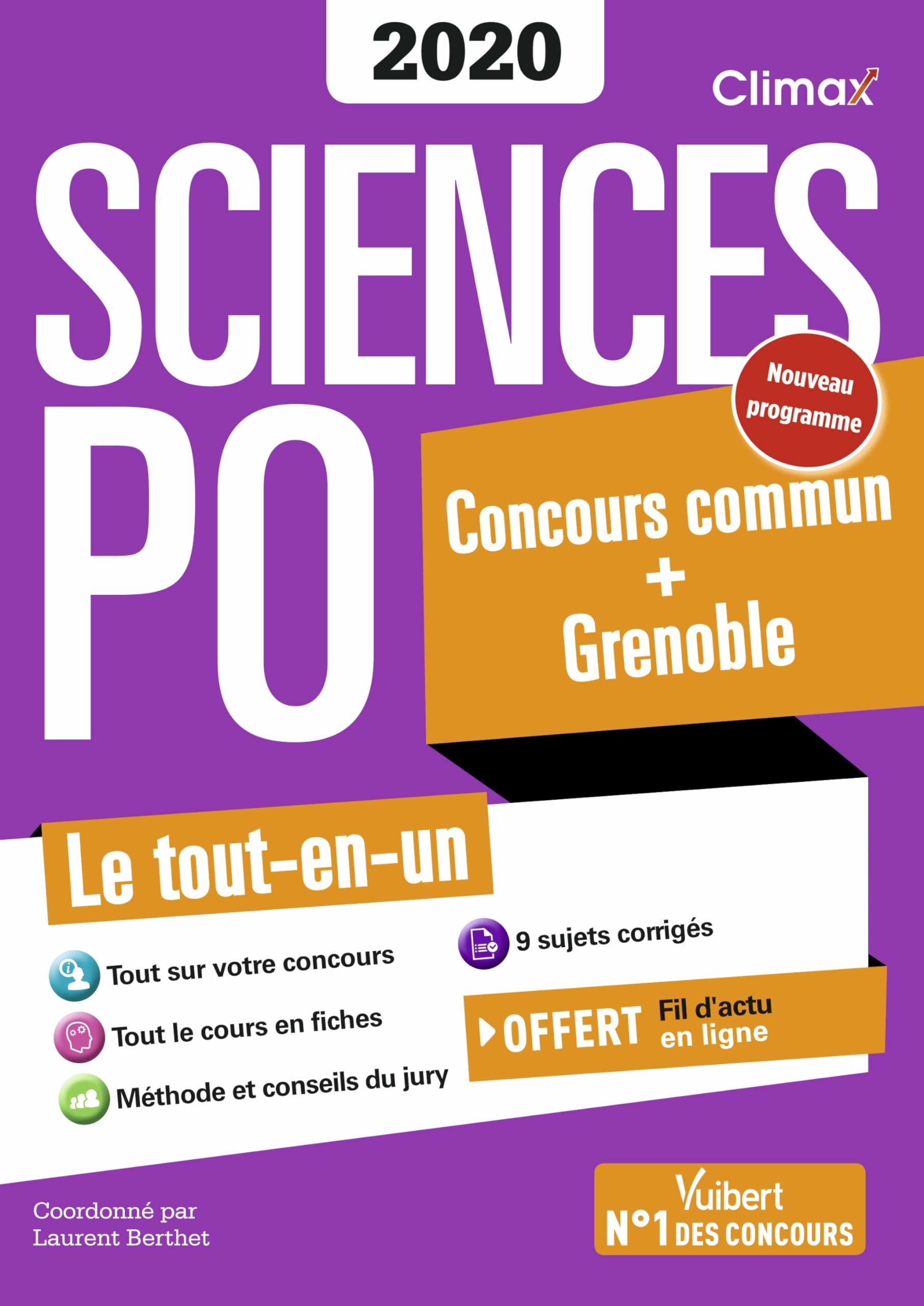Concours Sciences Po - Concours commun + Grenoble 2020: Nouveau programme - Tout-en-un book