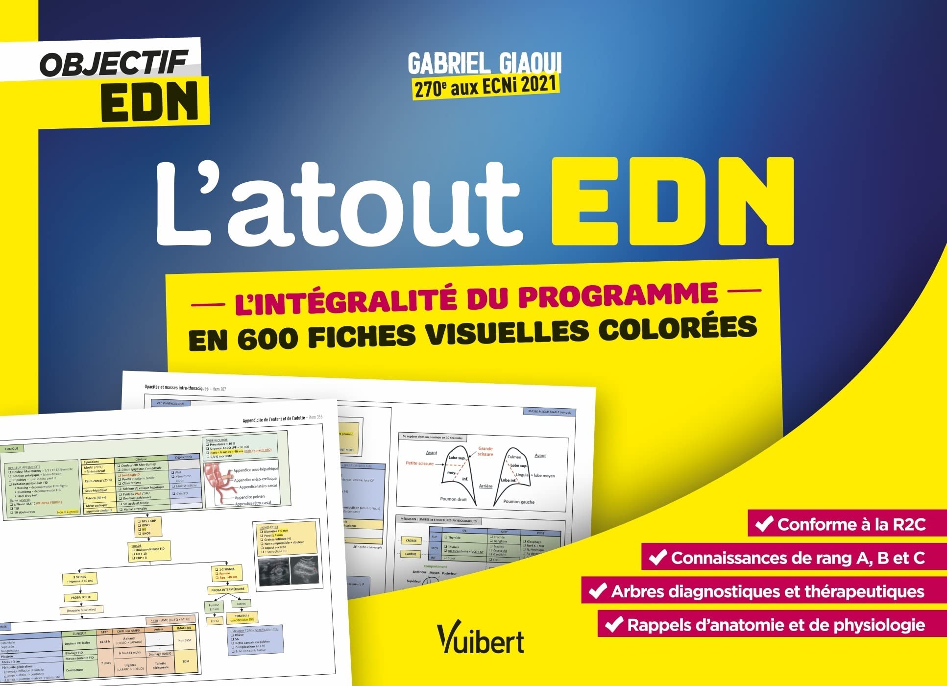 Objectif EDN : L'Atout EDN: Le programme R2C en 600 fiches visuelles colorées book