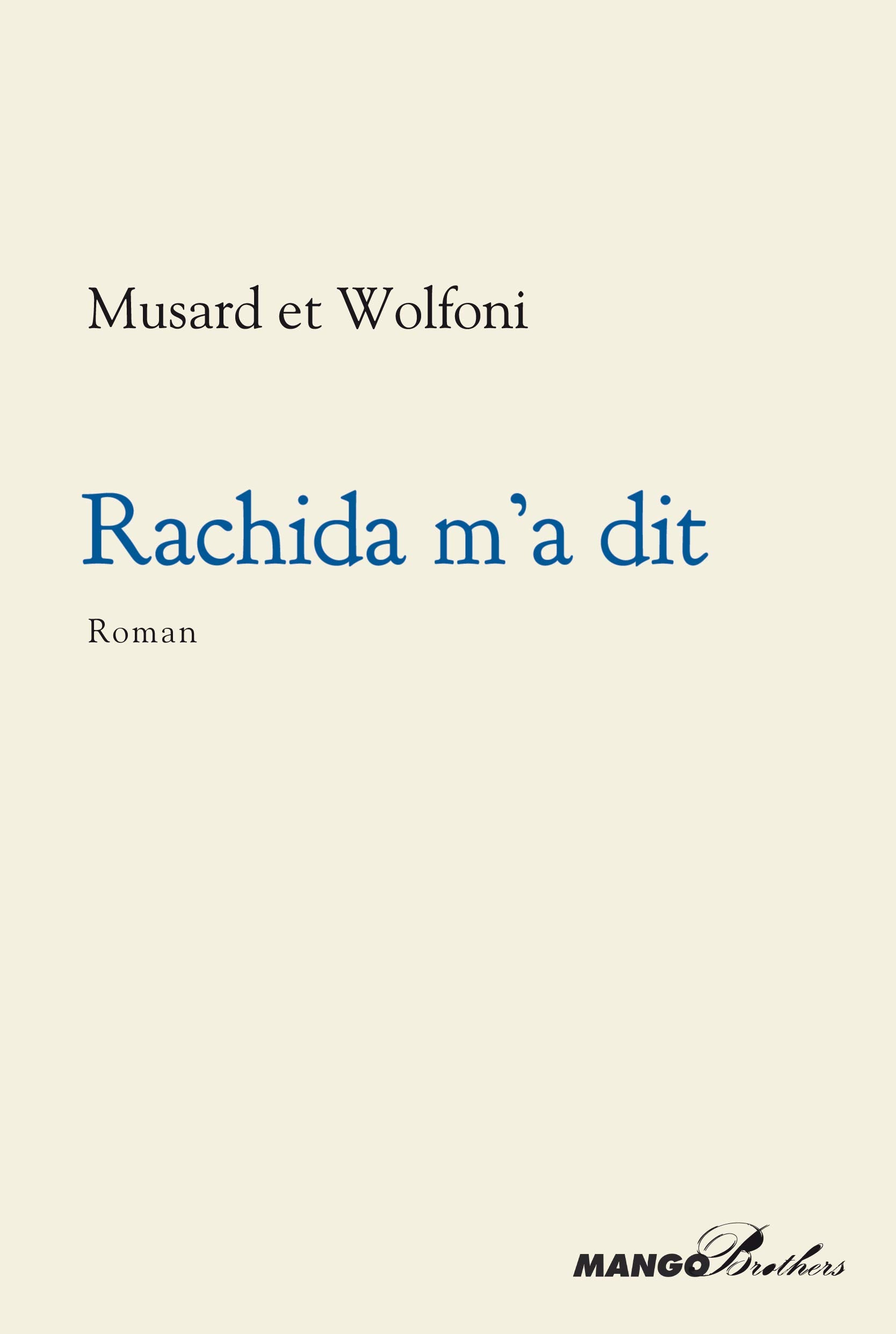 RACHIDA M'A DIT. SCENES DE LA VIE PARISIENNE Contemporary literature