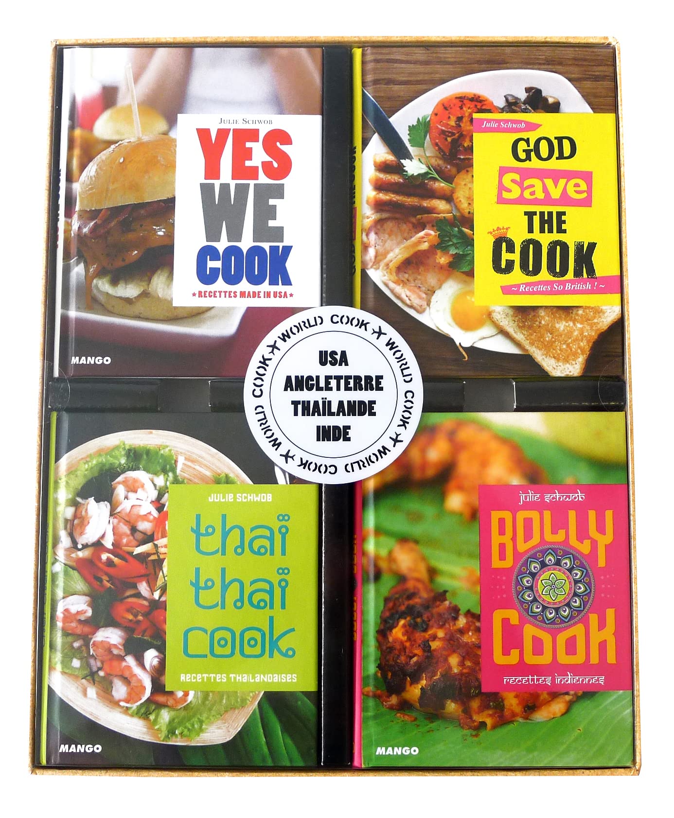 Coffret World Cook: USA - Angleterre - Thaîlande - Inde book