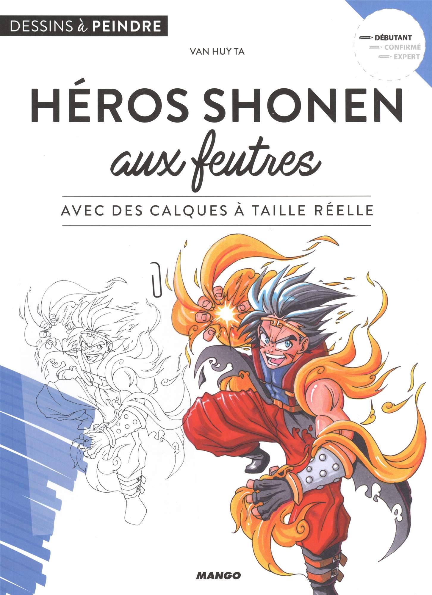 Héros shonen aux feutres: Avec des calques à taille réelle Hobbies & Crafts