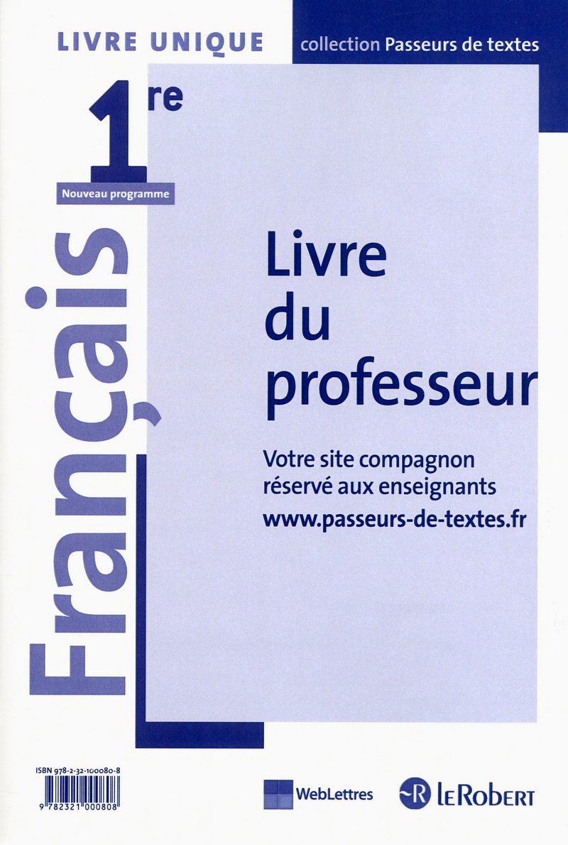 Français 1re Livre unique book