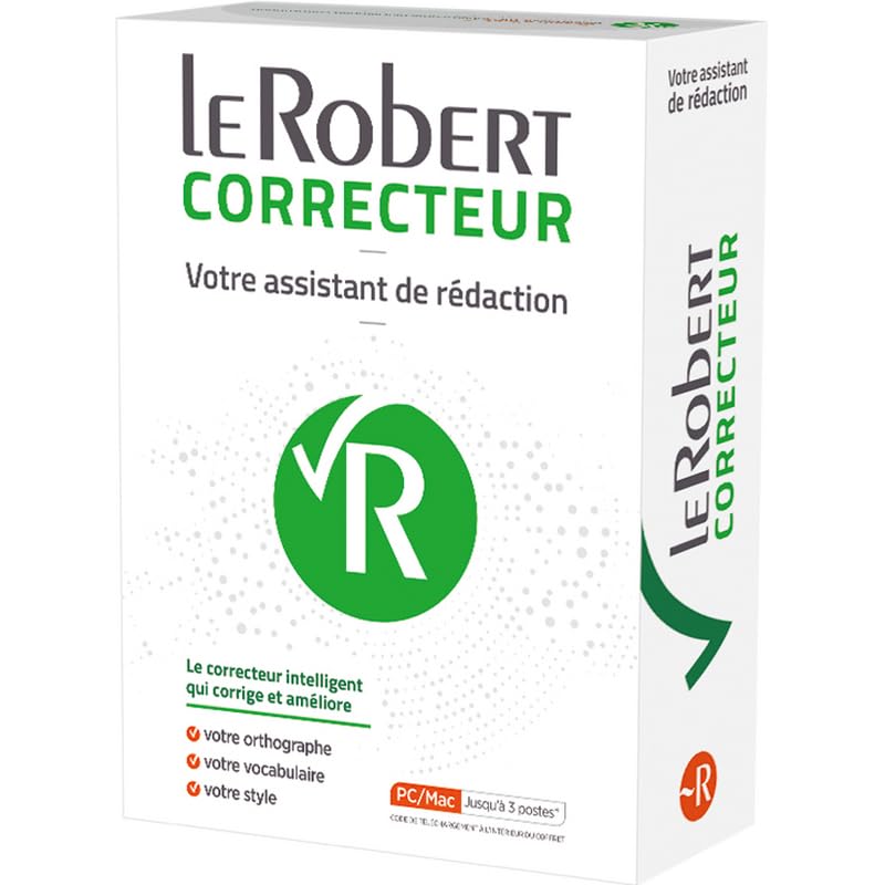Le Robert Correcteur PC/MAC coffret 3 postes - V3: PC/MAC jusqu'à 3 postes. Avec une carte de téléchargement General education