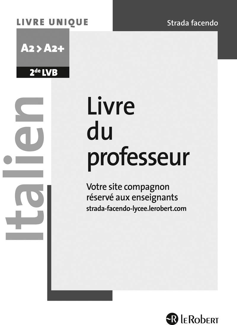 Strada facendo - Italien 2de LVB - 2019 - Livre du professeur book