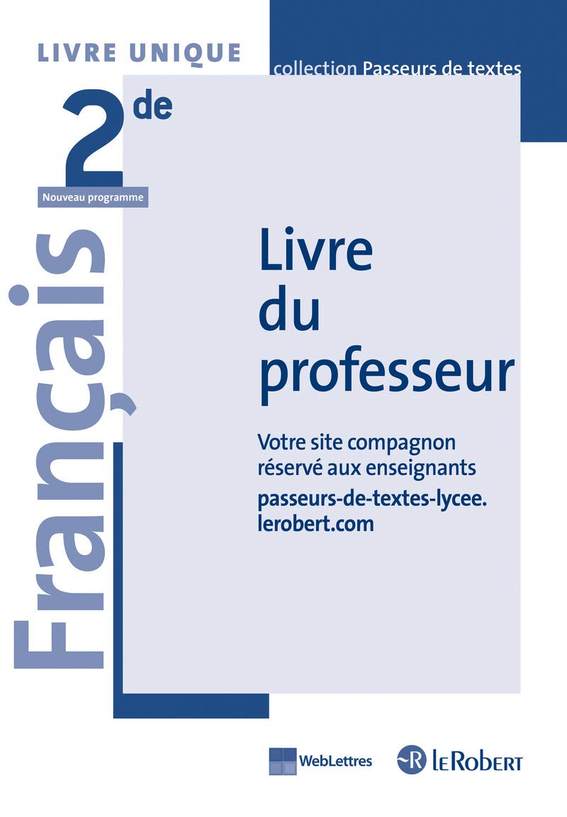 Français Lycée 2de - Passeurs de textes - Livre du professeur book