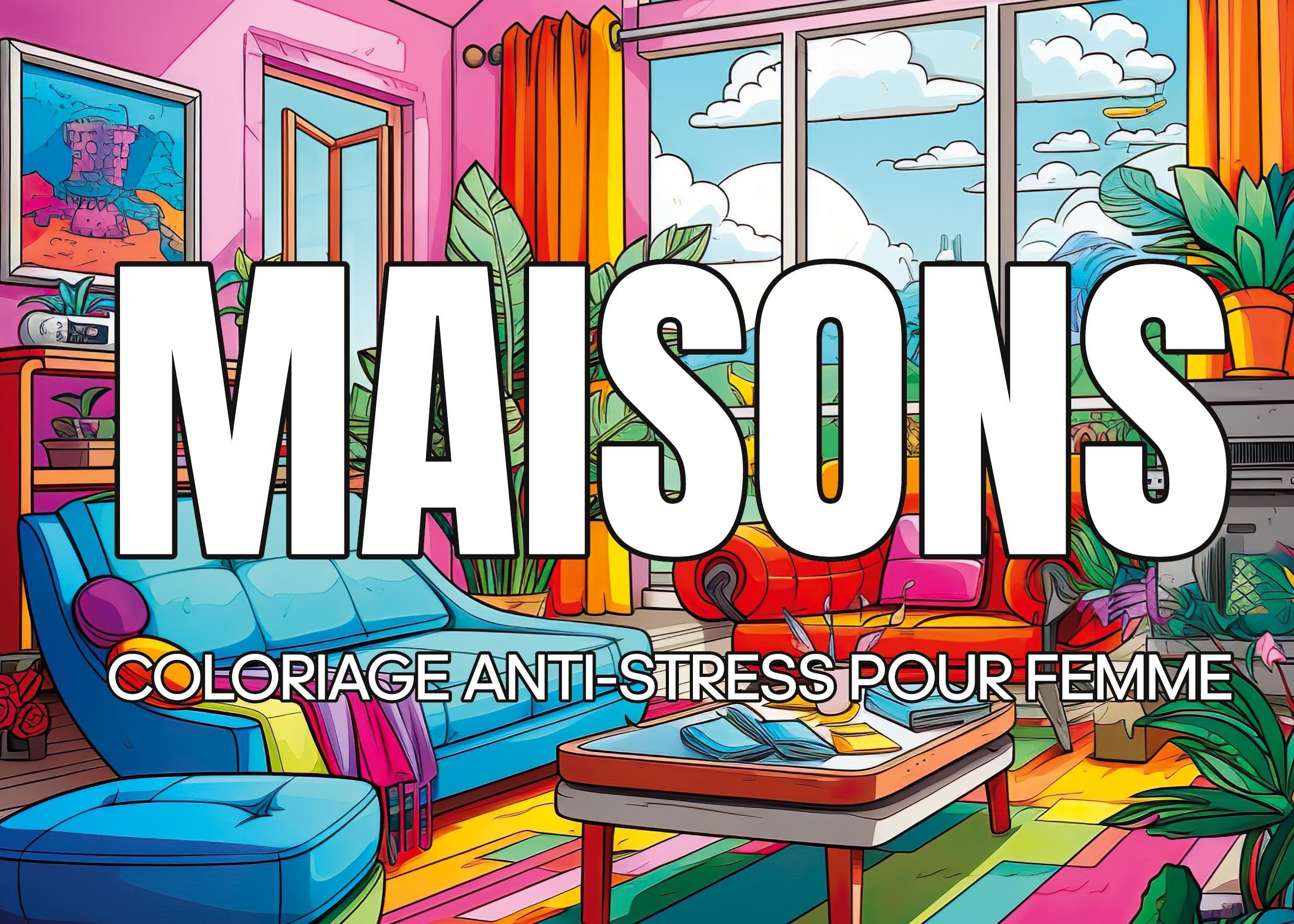 Maisons: Coloriage pour femme anti-stress Lifestyle