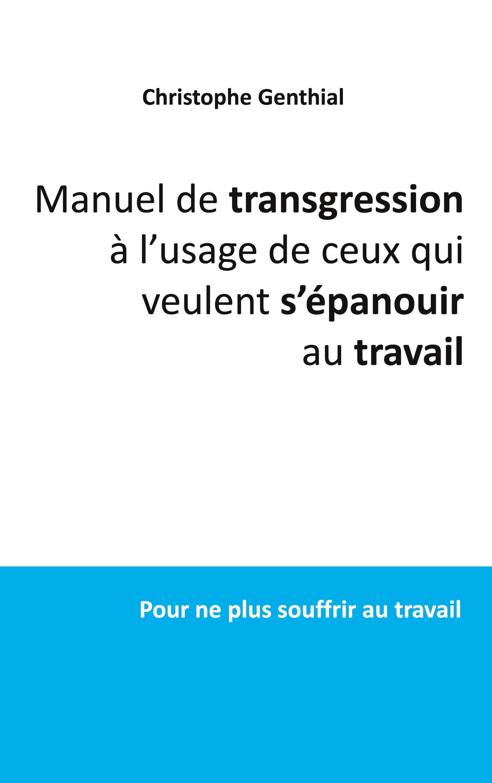 Manuel de transgression à l'usage de ceux qui veulent s'épanouir au travail: Pour ne plus souffrir au travail book