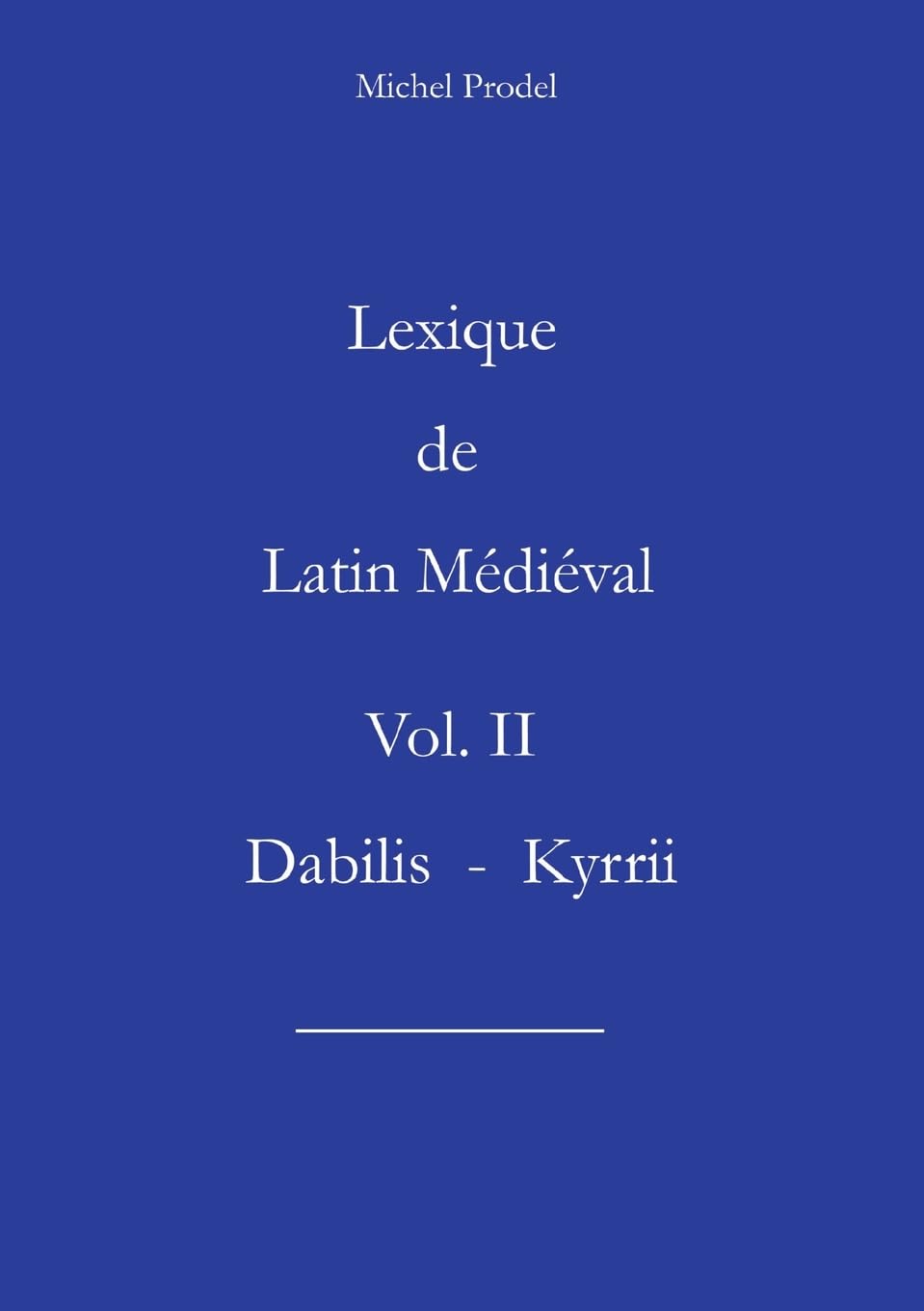 Lexique de latin médiéval vol II book