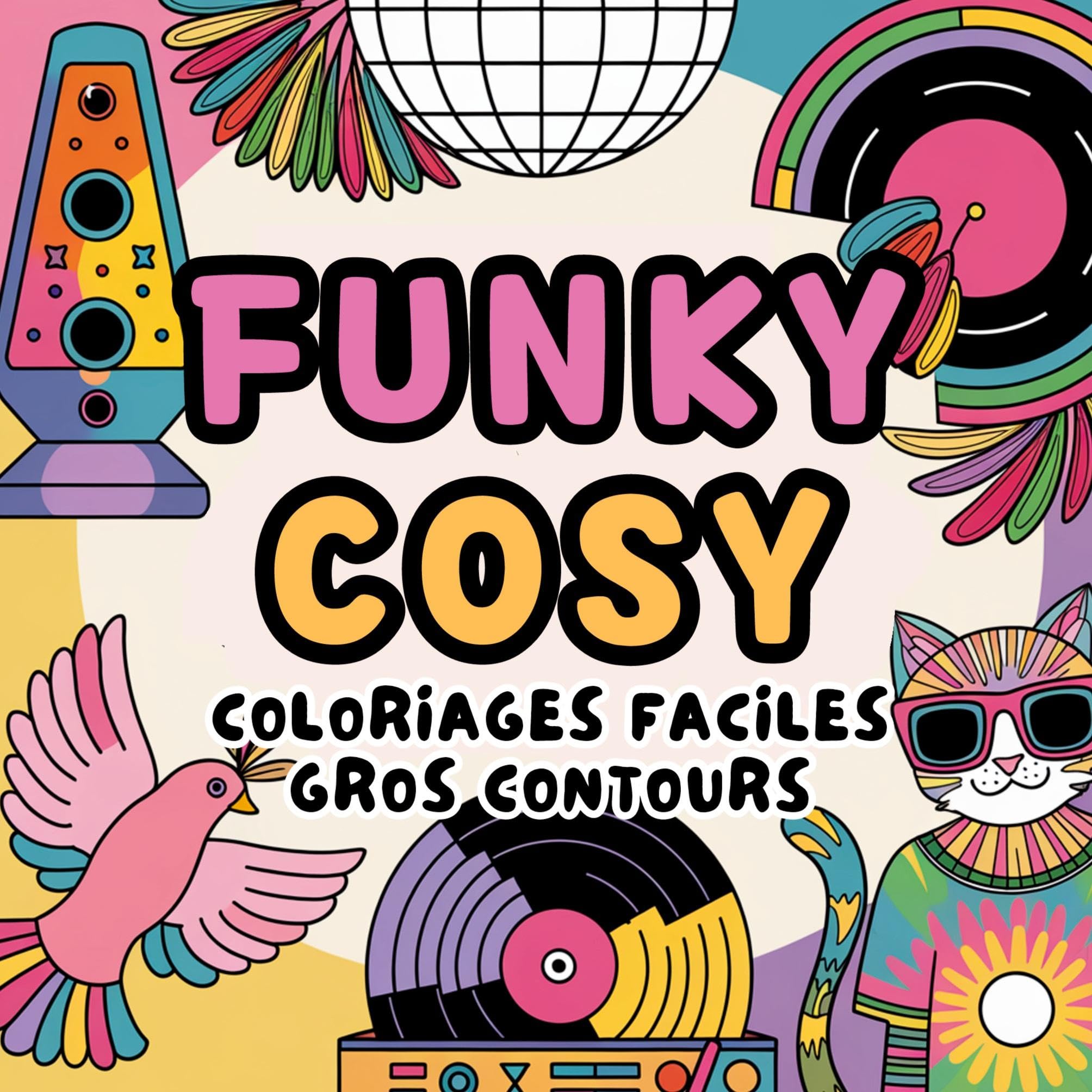 Funky Cosy: Coloriage facile gros contours Lifestyle